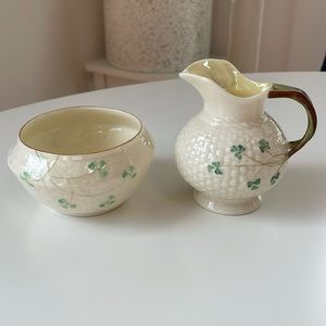 Belleek Irish cream and sugar. These were a gift in 1972.